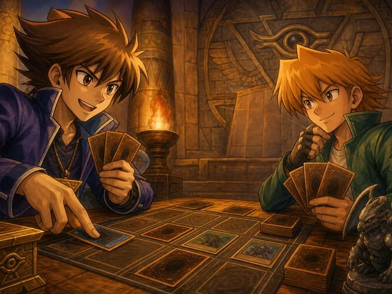 Ilustração de duelo casual entre amigos